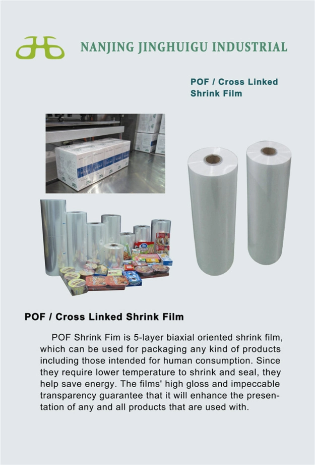 Clear Package Material POF Shrink Film Food Plastic Film Rolls Polyethylene Heat Film Shrink Wrap Bag